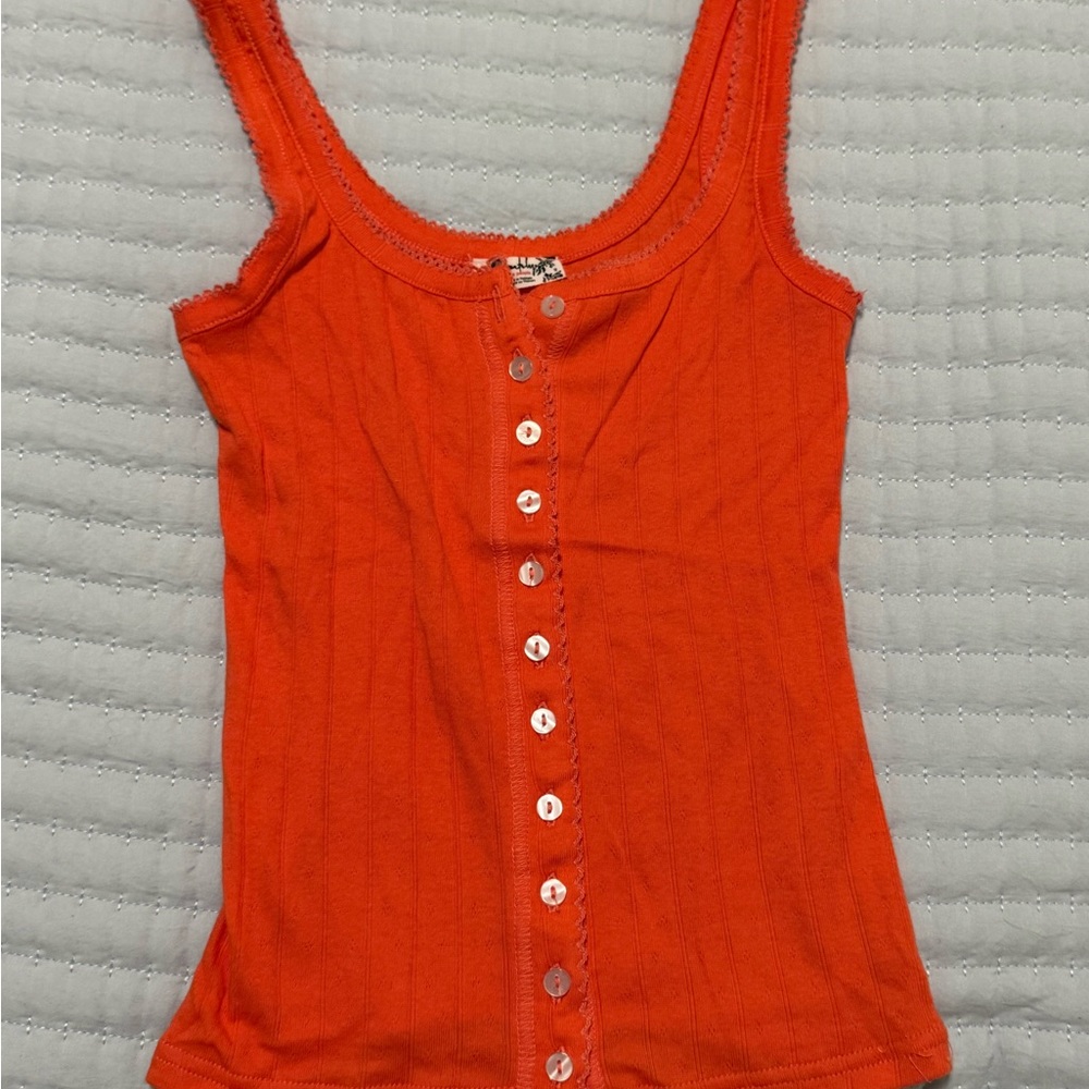 Free People End Game Pointelle Tank - Picture 2 of 3